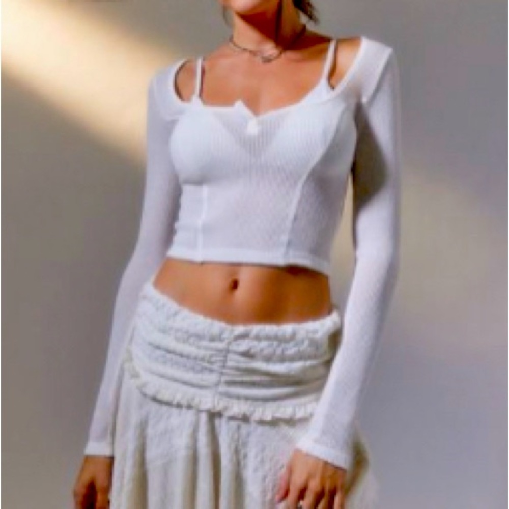 Everyday Notch Neck Long Sleeve Ribbed Tee
